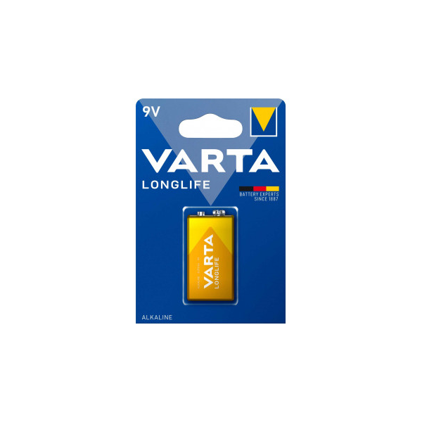 PILE 6LR61 9V 550mAh ALCALINE LONGLIFE BL1 VARTA