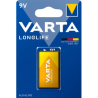 PILE 6LR61 9V 550mAh ALCALINE LONGLIFE BL1 VARTA