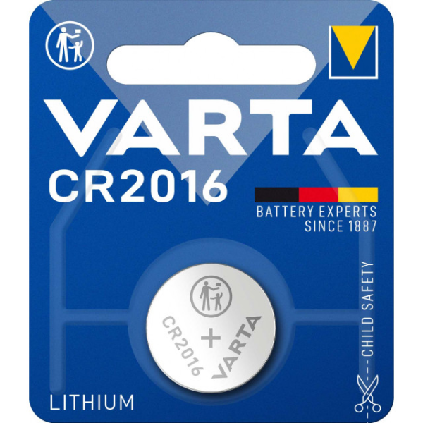 Pile Bouton CR2016 Lithium 3V 90mAh Varta