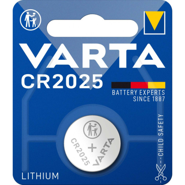 Pile Bouton CR2025 Lithium 3V 165mAh Varta