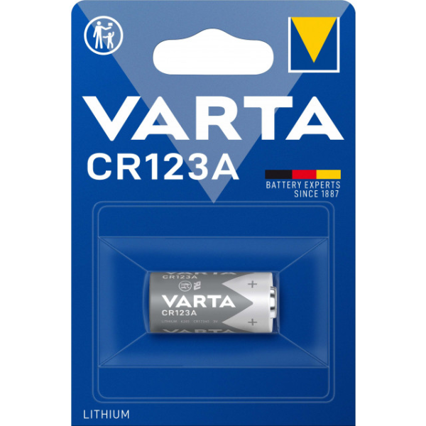 Pile CR123A Photo Lithium 3V 1550mAh Varta