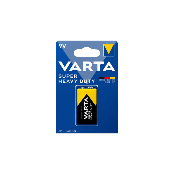 Pile 9V 6F22 Saline Super Heavy Duty 380mAh Varta