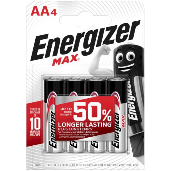 4 Piles Alcalines LR06 AA Max ENERGIZER