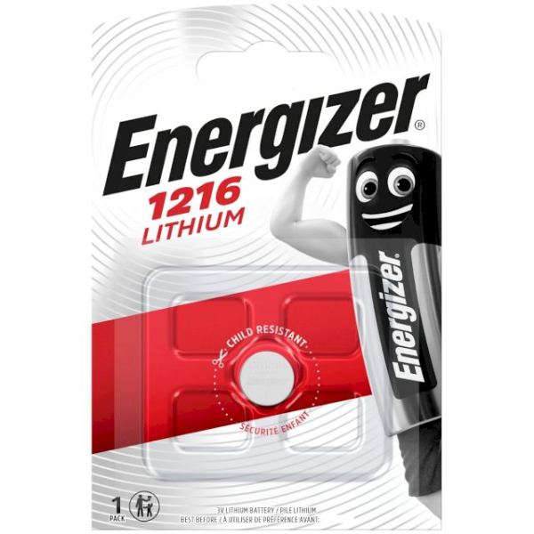 Pile Bouton CR1216 Lithium 3V 25mAh Energizer