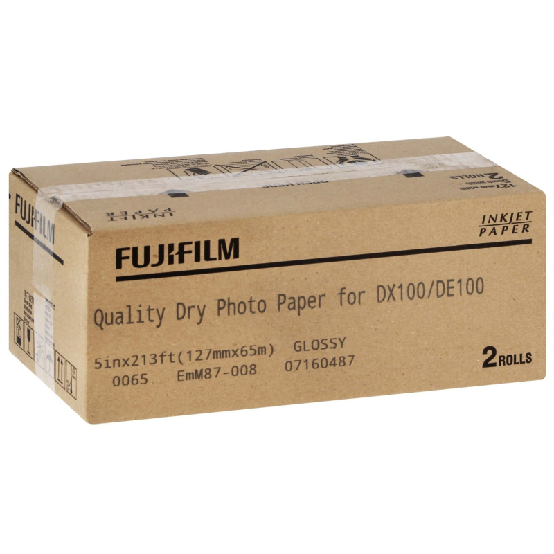 FUJI - Papier jet d'encre Papier brillant 127mm x 65m pour Frontier DX100 / DE100
