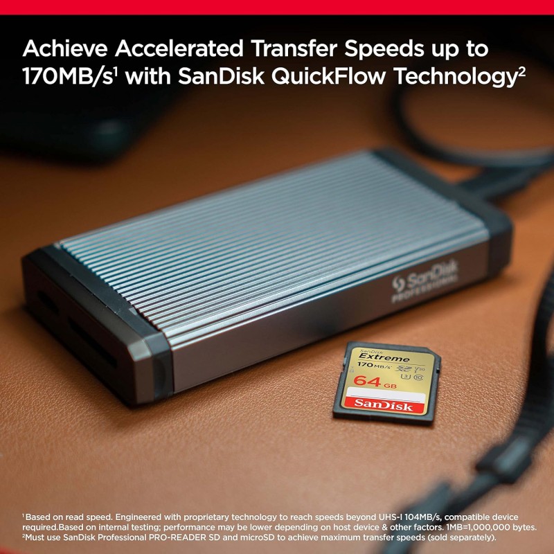 Carte SanDisk Extreme SD UHS-I - 64 Go